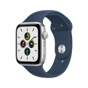Apple Watch SE (GPS) - Caja de aluminio en plata de 44 mm - Correa deportiva en color abismo - Talla única
