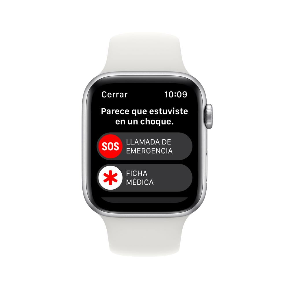 Apple Watch SE (GPS) - Caja de aluminio en plata de 44 mm - Correa deportiva blanca - Talla única