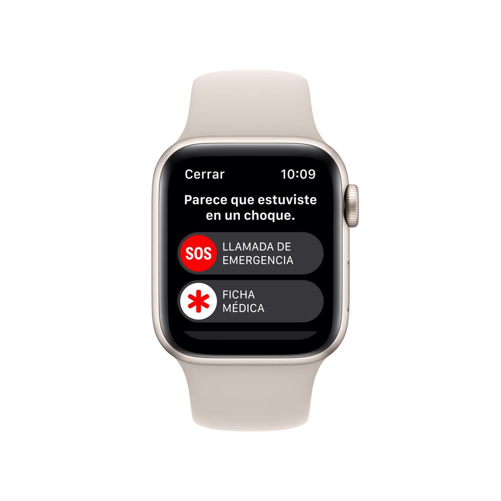 Apple Watch SE (GPS + Cellular) - Caja de aluminio en blanco estrella de 40 mm - Correa deportiva blanco estrella - Talla única