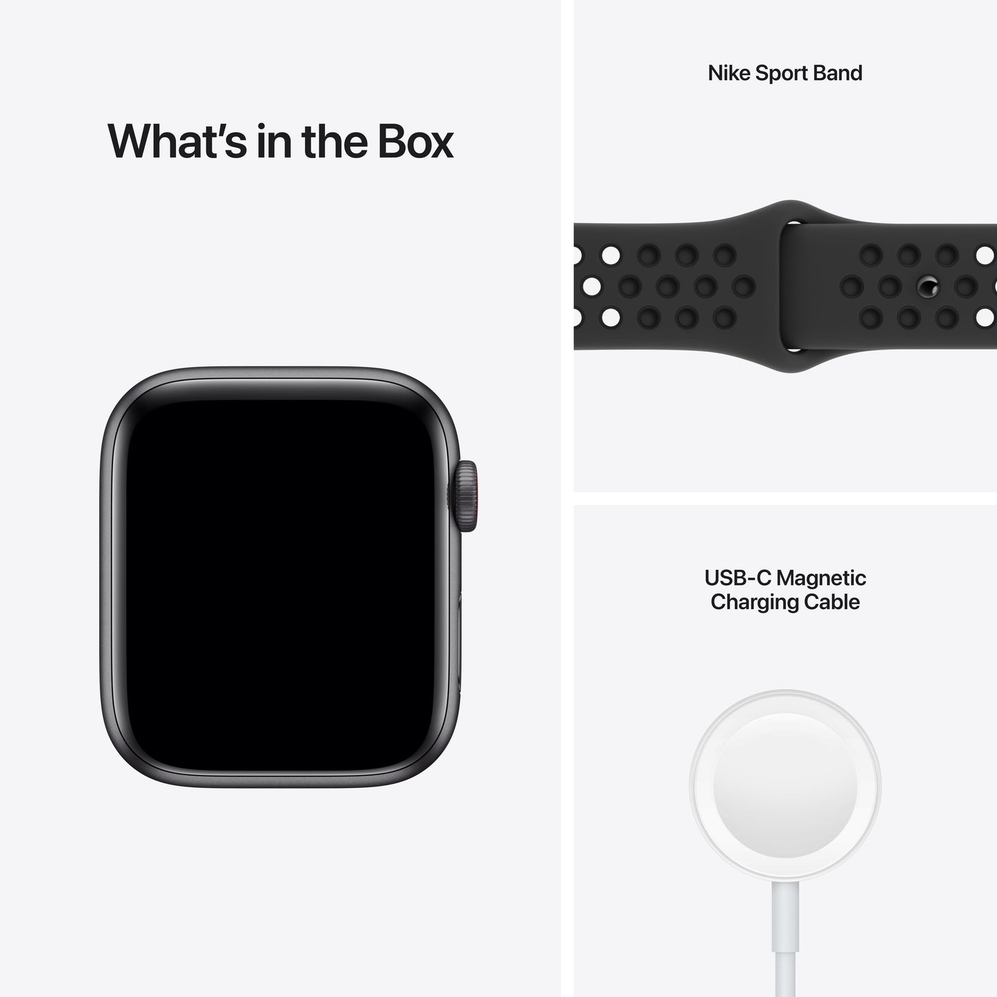 Apple Watch Nike SE (GPS+Cellular) - Caja de aluminio en gris espacial 44 mm - Correa Nike Sport antracita/negra - Talla única
