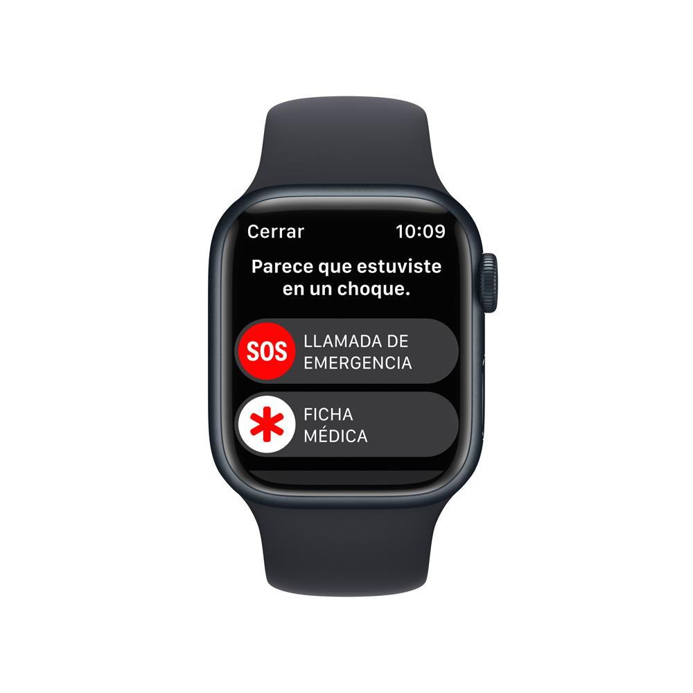 Apple Watch Series 8 (GPS) - Caja de aluminio en color medianoche de 41 mm - Correa deportiva en color medianoche - Talla única