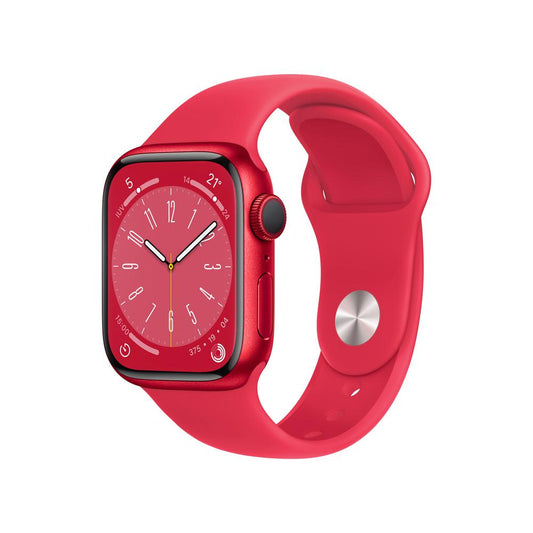 Apple Watch Series 8 (GPS) - Caja de aluminio (PRODUCT)RED de 41 mm - Correa deportiva (PRODUCT)RED - Talla única