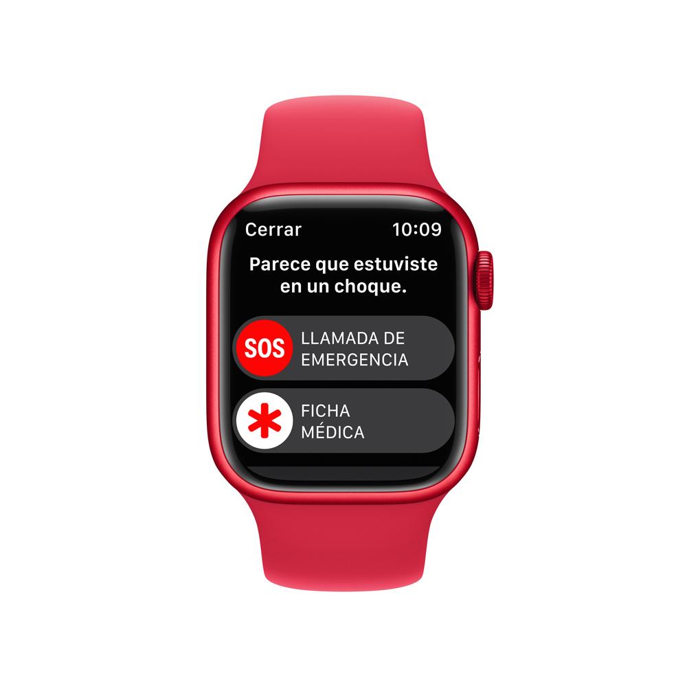 Apple Watch Series 8 (GPS + Cellular) - Caja de aluminio (PRODUCT)RED de 41 mm - Correa deportiva (PRODUCT)RED - Talla única