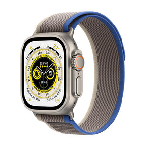 Apple Watch Ultra (GPS + Cellular) - Caja de titanio de 49 mm - Correa Loop Trail azul/gris - Talla S/M