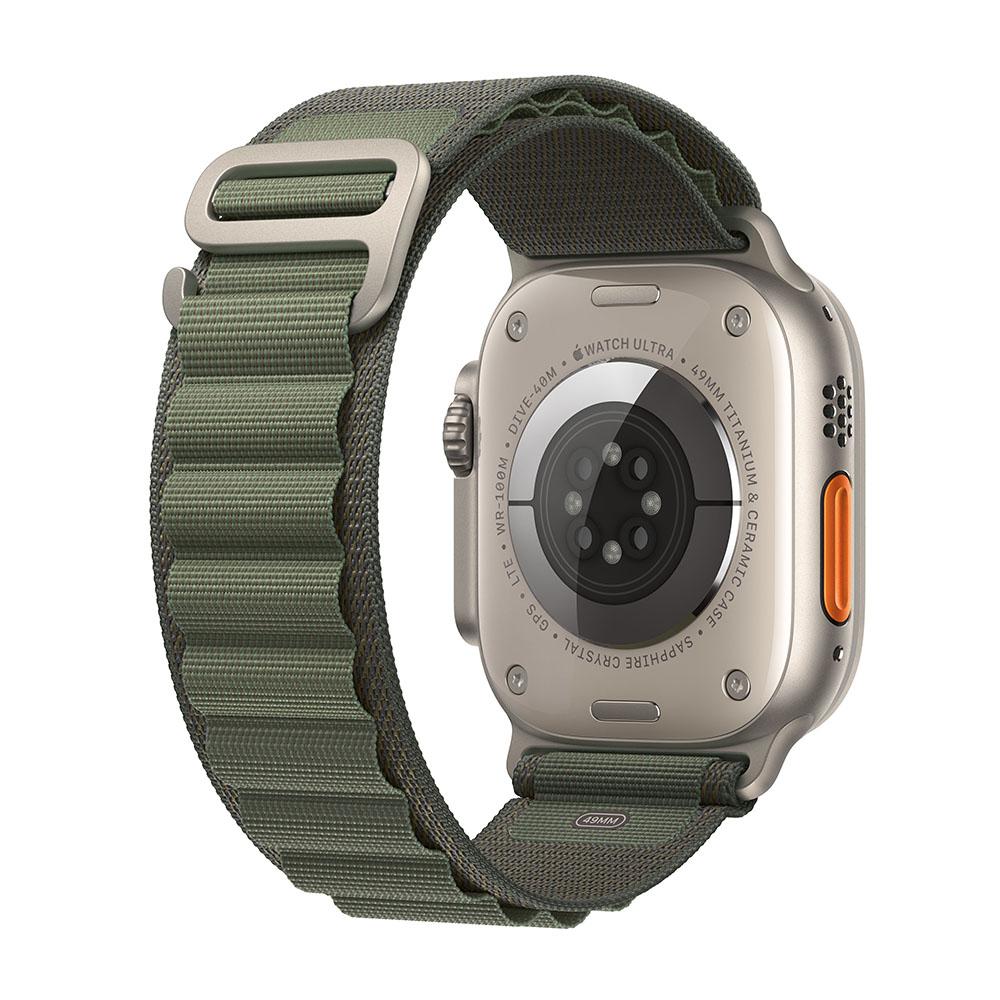 Apple Watch Ultra (GPS + Cellular) - Caja de titanio de 49 mm - Correa Loop Alpine verde - Talla S