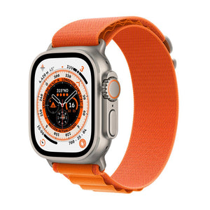 Apple Watch Ultra (GPS + Cellular) - Caja de titanio de 49 mm - Correa Loop Alpine naranja - Talla M