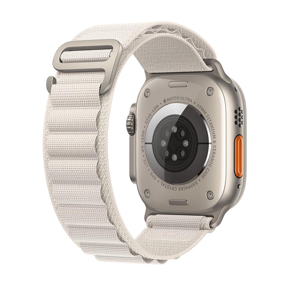 Apple Watch Ultra (GPS + Cellular) - Caja de titanio de 49 mm - Correa Loop Alpine blanco estrella - Talla M