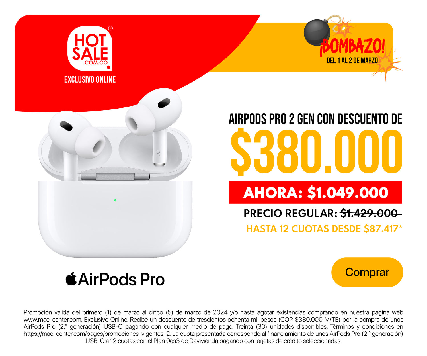 Audífonos Apple AirPods BARATOS descuento en  Hot Sale