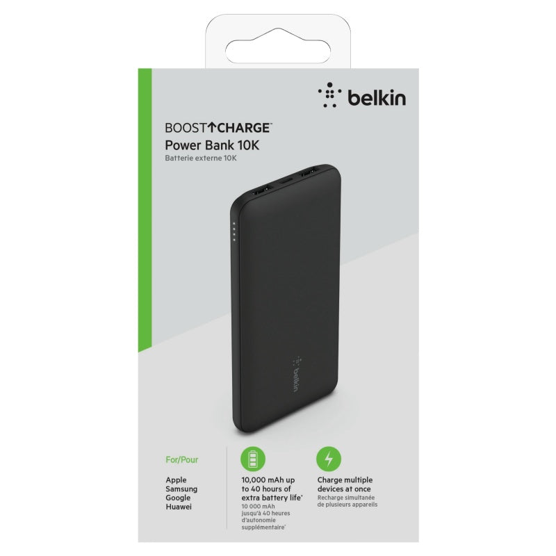 BATERIA BELKIN 3 PUERTOS USBA/USBA/USBC 10000 MAH BLACK