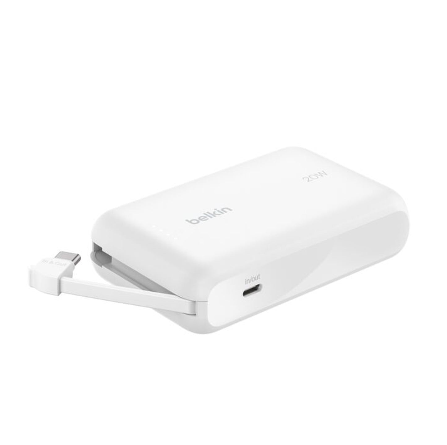 BATERIA BELKIN 20W BOOSTCHARGE 10000 mAh CABLE USB-C WHITE