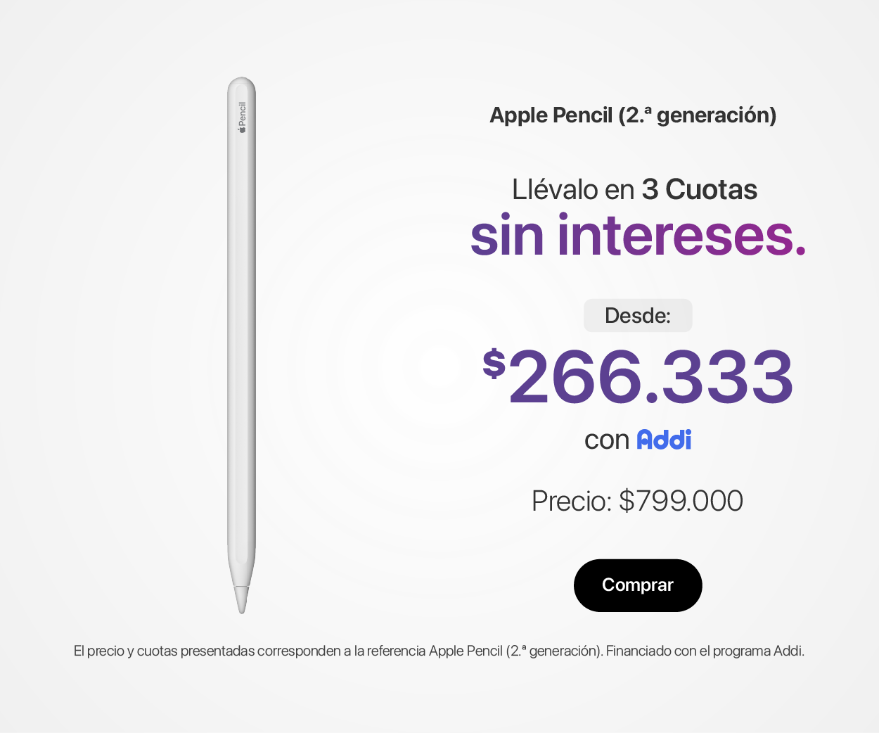 Compra el Apple Pencil 2 sin intereses con ADDI | Mac Center Colombia