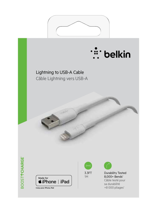 Cable Belkin USB-A a Lightning (2m) Mixit