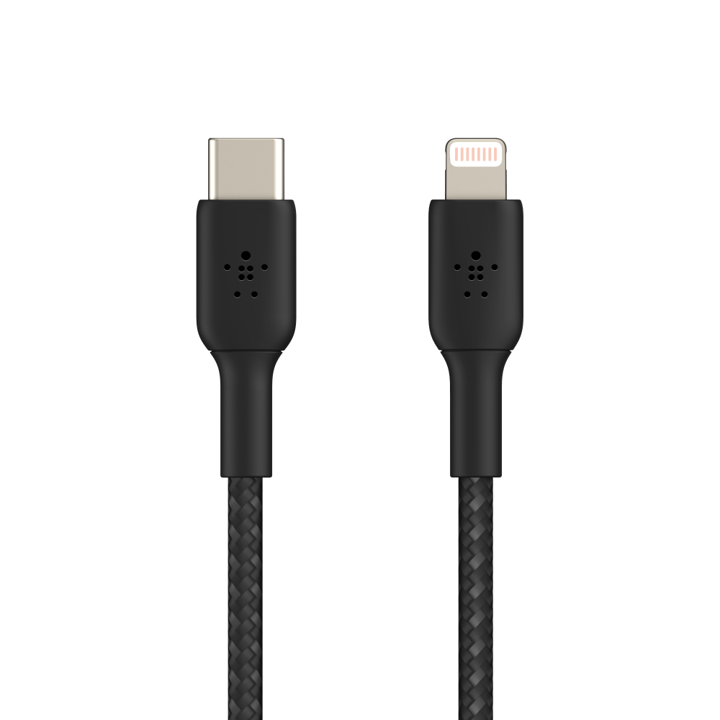 Cable Belkin USB-C a Lightning - 1M - Trenzado - Negro