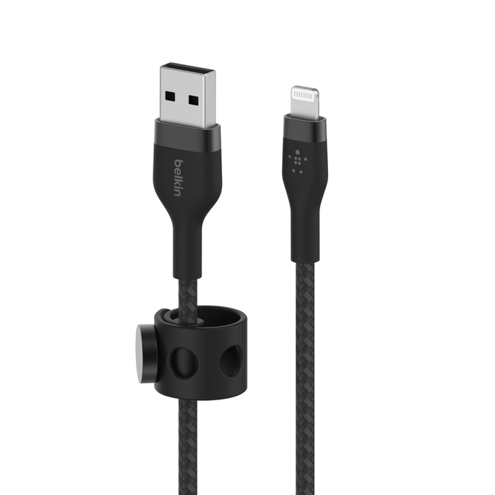 Cable Belkin USB-A a Lightning - 1M - Pro Flex - Negro