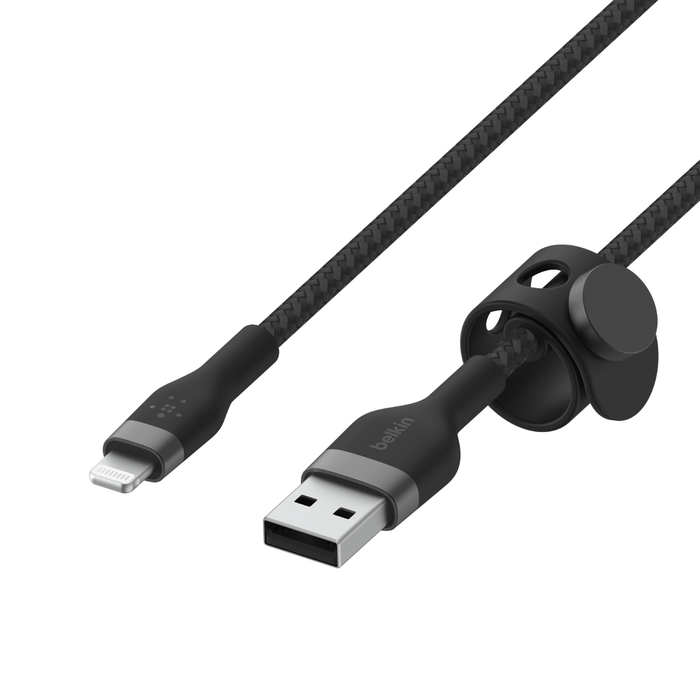 Cable Belkin USB-A a Lightning - 1M - Pro Flex - Negro