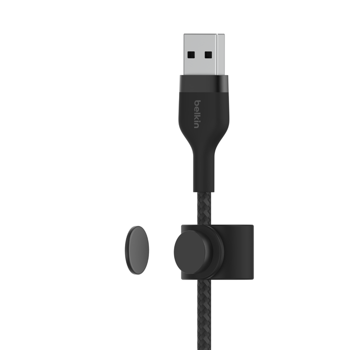 Cable Belkin USB-A a Lightning - 1M - Pro Flex - Negro