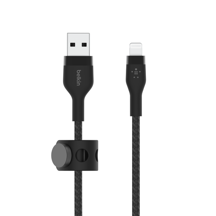 Cable Belkin USB-A a Lightning - 1M - Pro Flex - Negro