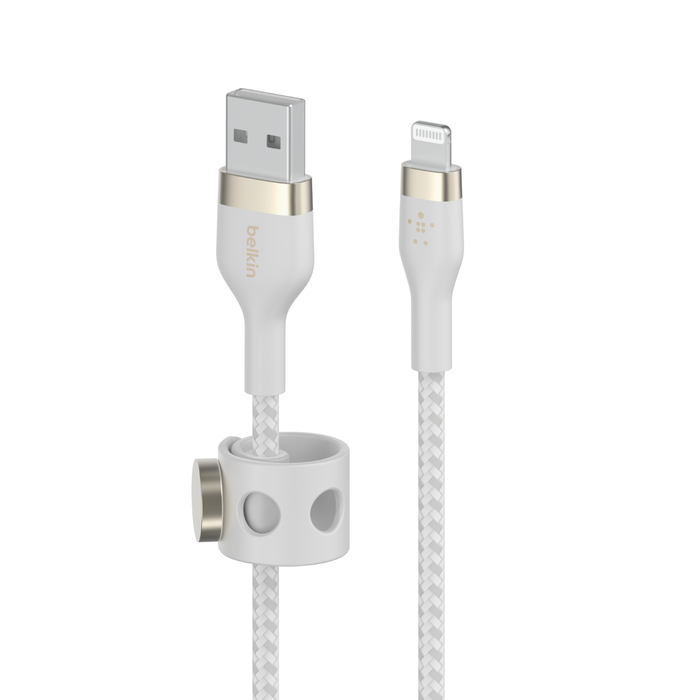 Cable Belkin USB-C a Lightning - 2M - Pro Flex - Blanco