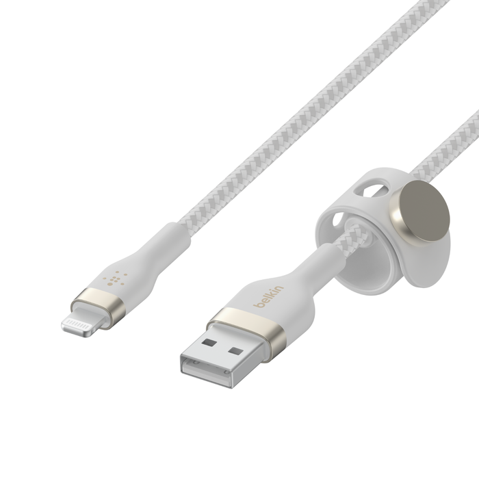 Cable Belkin USB-C a Lightning - 2M - Pro Flex - Blanco