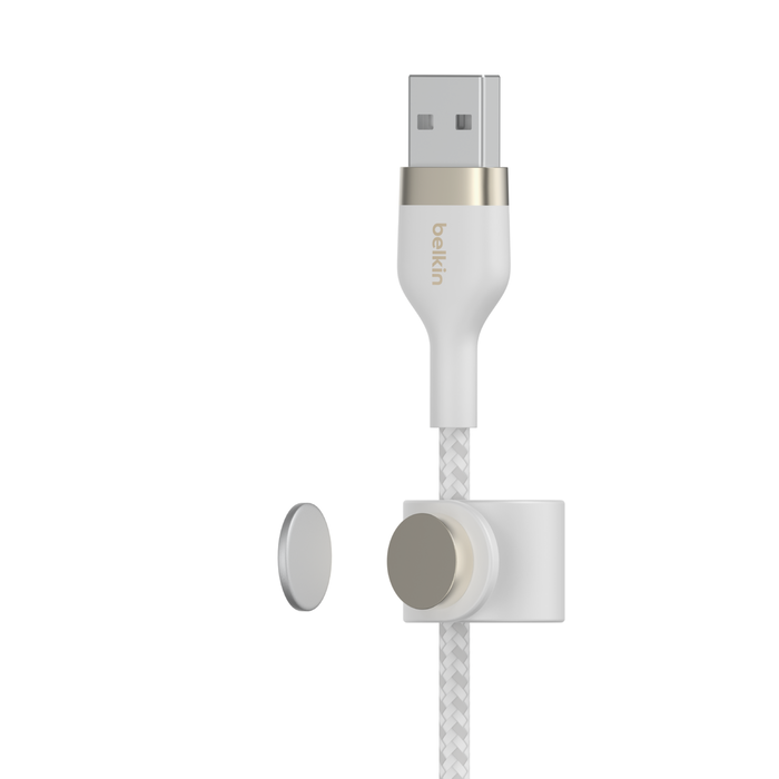 Cable Belkin USB-C a Lightning - 2M - Pro Flex - Blanco