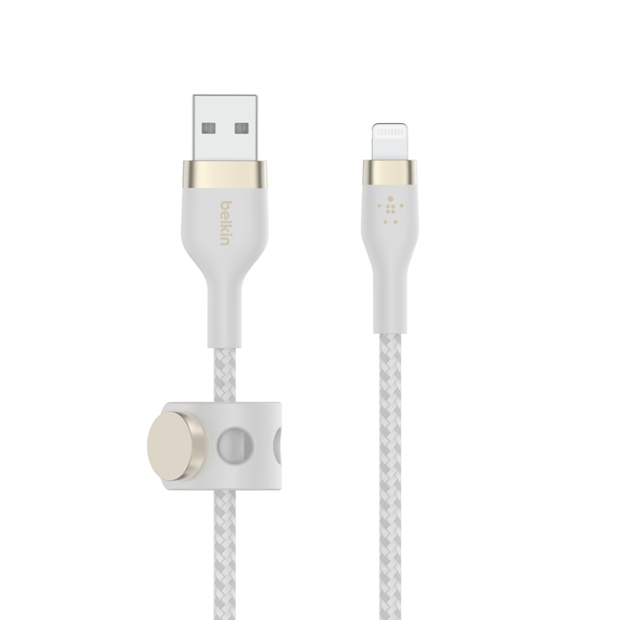 Cable Belkin USB-C a Lightning - 2M - Pro Flex - Blanco