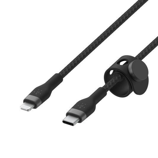 Cable Belkin USB-C a Lightning - 2M - Pro Flex - Negro