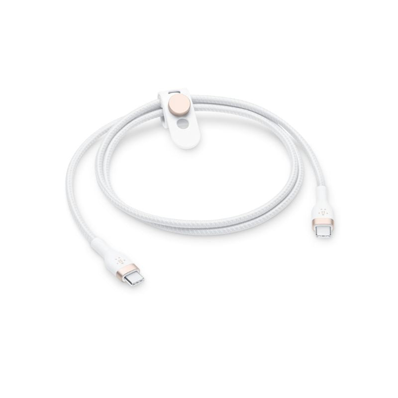 CABLE BELKIN USB-C A USB-C BOOSTCHARGE PRO FLEX 60W 1M WHITE