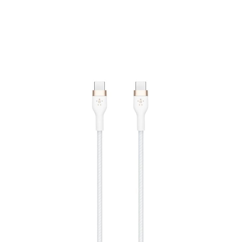 CABLE BELKIN USB-C A USB-C BOOSTCHARGE PRO FLEX 60W 1M WHITE