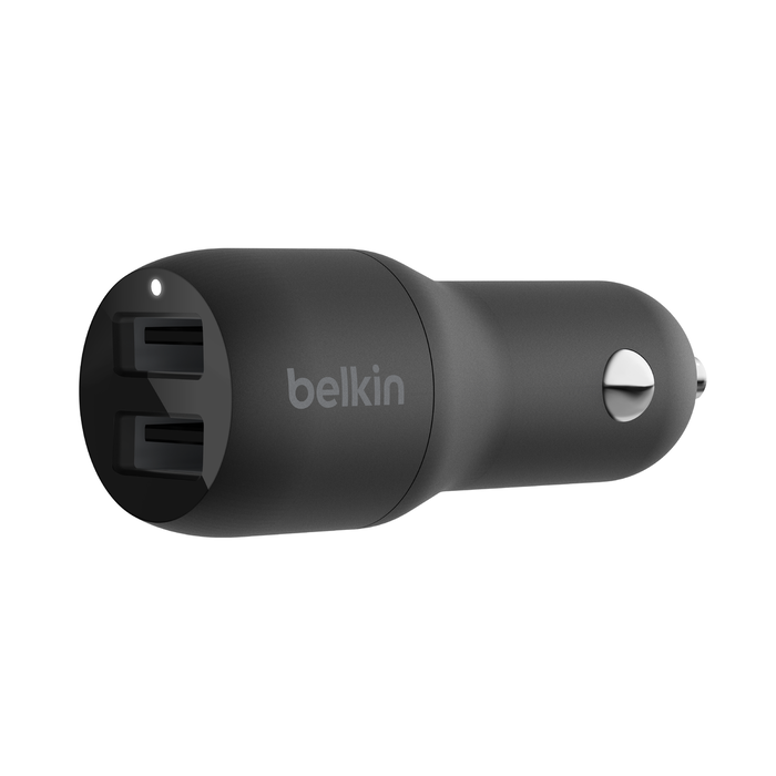 BELKIN CAR BOOST CHARGE DUAL 24W BLACK