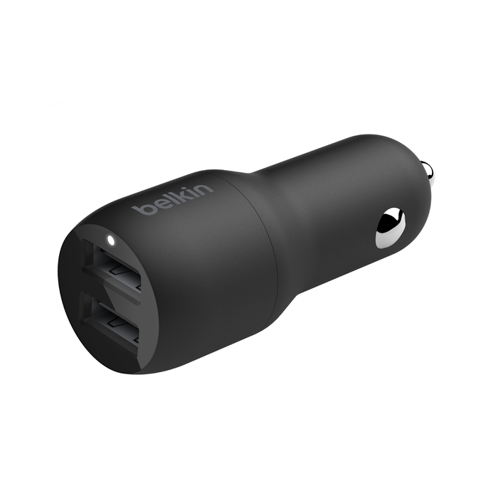 BELKIN CAR BOOST CHARGE DUAL 24W BLACK