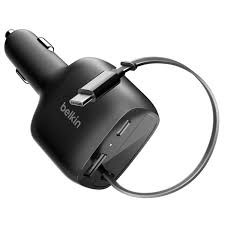 ADAPTADOR BELKIN PARA CARRO 75W 2 PUERTOS USB-A USB-C BLACK