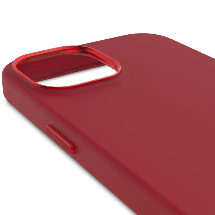 DECODED Funda de silicona roja iPhone 15 Pro Max