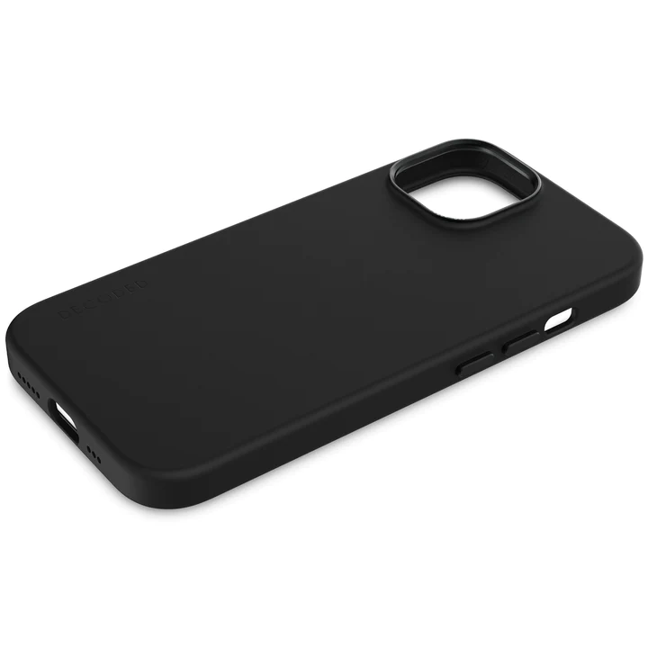 Case de silicona antimicrobiana DECODED para iPhone 15 -  Negro