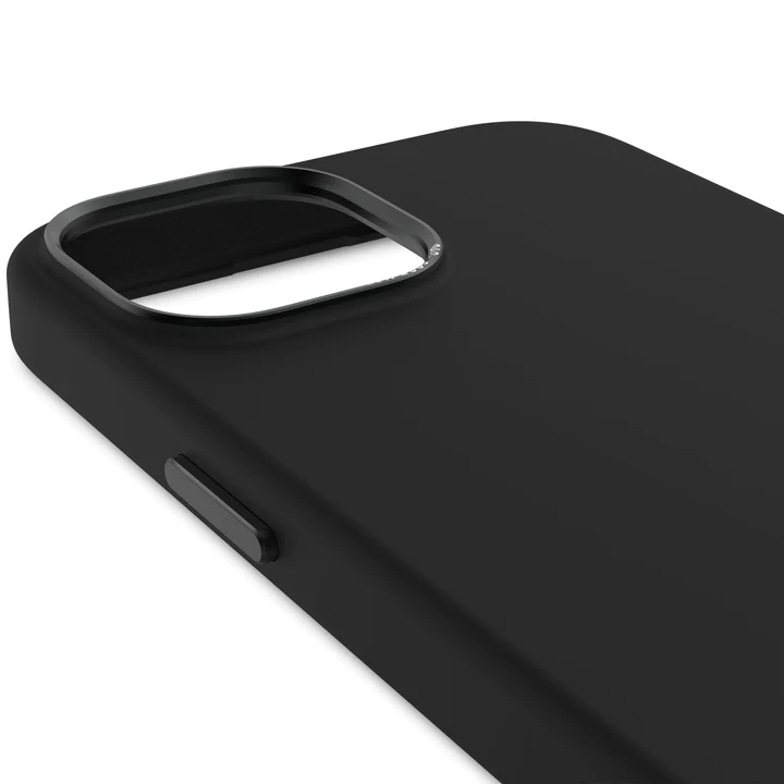 Case de silicona antimicrobiana DECODED para iPhone 15 -  Negro