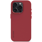 Case de silicona antimicrobiana DECODED para iPhone 15 Pro -  Rojo