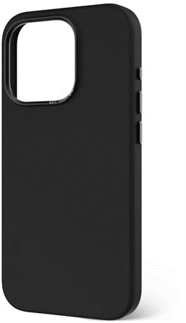 Case de silicona antimicrobiana DECODED para iPhone 15 Pro -  Negro