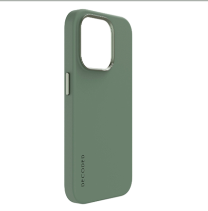 Case de silicona antimicrobiana DECODED para iPhone 15 Pro -  Verde