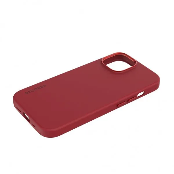 Case de silicona antimicrobiana DECODED para iPhone 15 Pro Max -  Rojo