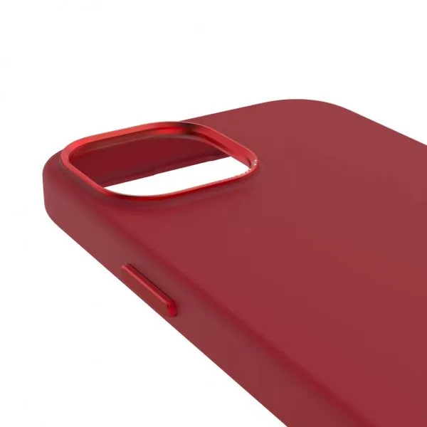 Case de silicona antimicrobiana DECODED para iPhone 15 Pro Max -  Rojo