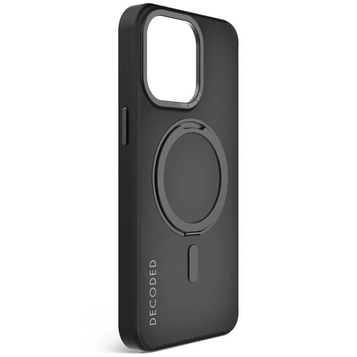 Case de soporte de lazo transparente de plastico reciclado para iPhone 15 Pro Max  -  Negro Esmerilado