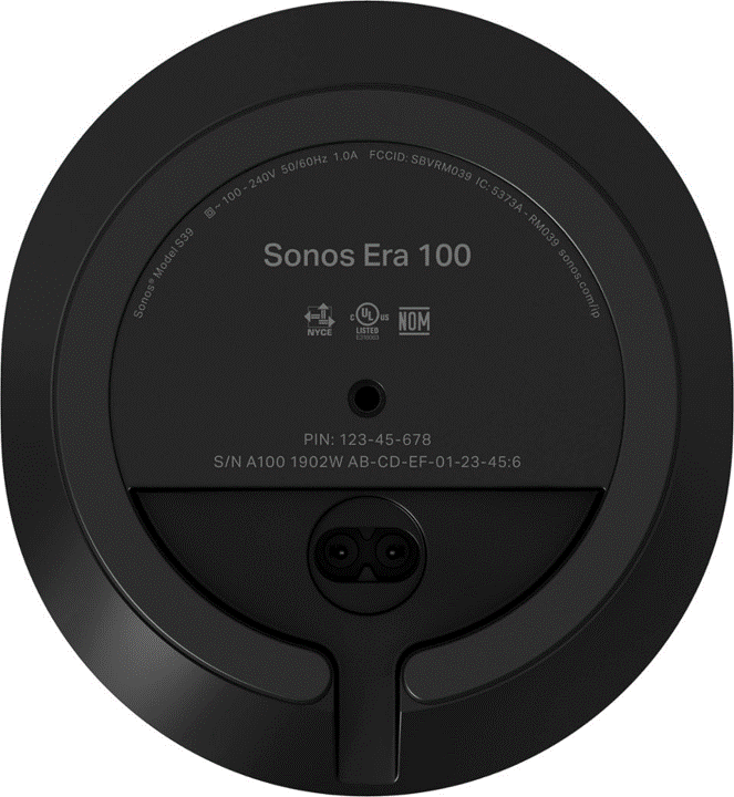 Parlante SONOS ERA 100 No portable WIFI - Negro