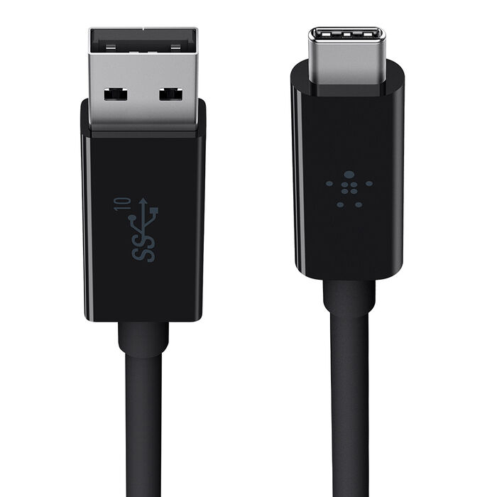 Cable Belkin USB-A a USC-C - 1 M - Súper Speed 3.1 Tranferecia Hasta 10 Gbps - Negro