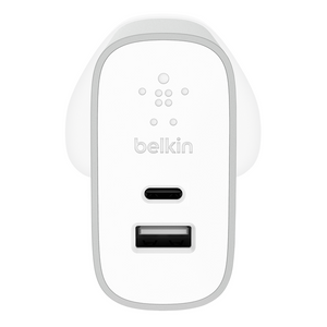 Cargador de pared BELKIN Puertos USB-C + USB-A - Blanco