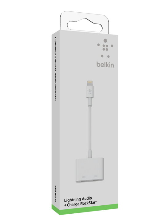 Adaptador de audio + carga Lightning RockStar de Belkin - Apple (ES)