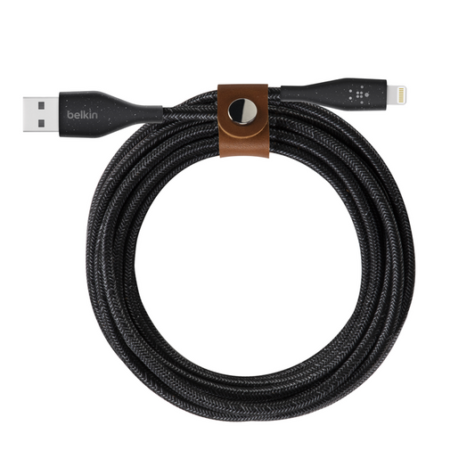 Cable Belkin USB-A a Lightning - 3M - Duratek Plus - Negro