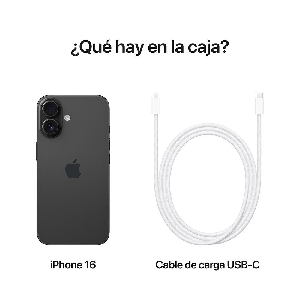 iPhone 16 128 GB Negro: captura momentos especiales en Mac Center Colombia.