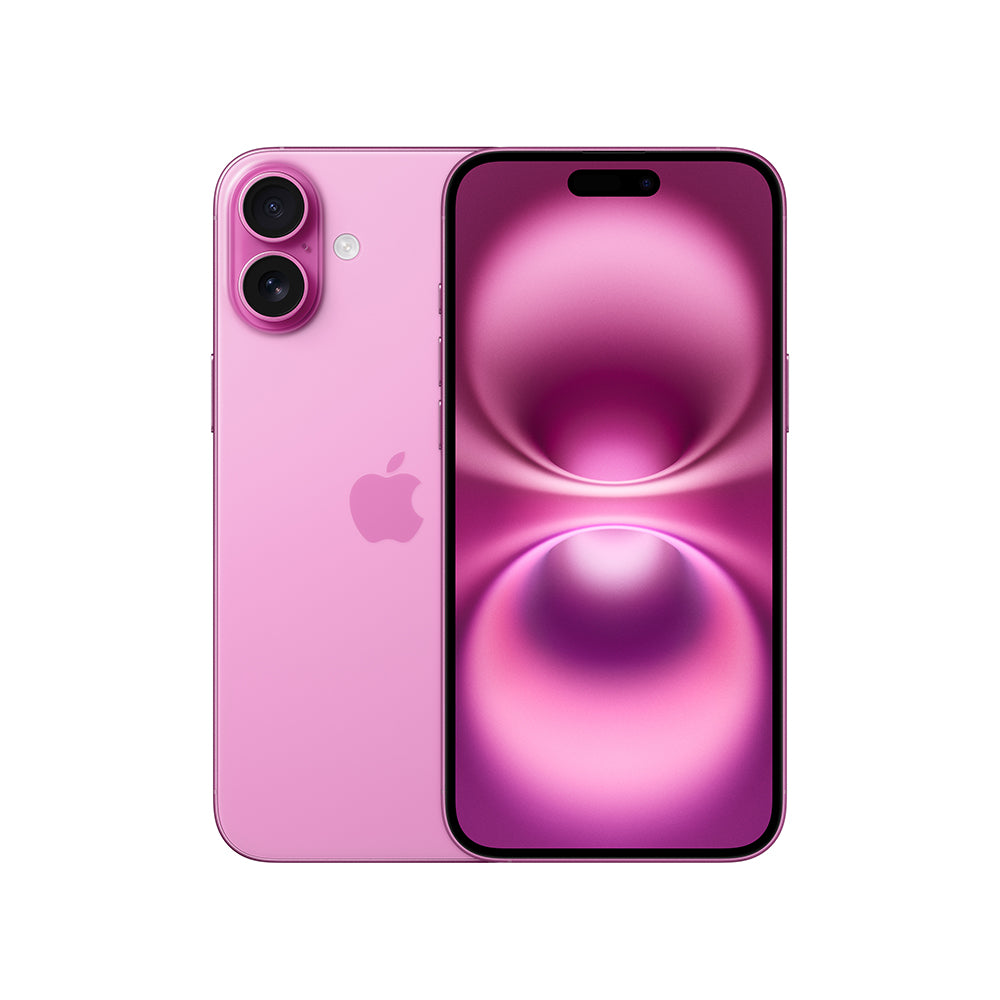 iPhone 16 Plus en color rosa de 128 GB: diseño atractivo y moderno. Conócelo en Mac Center Colombia.