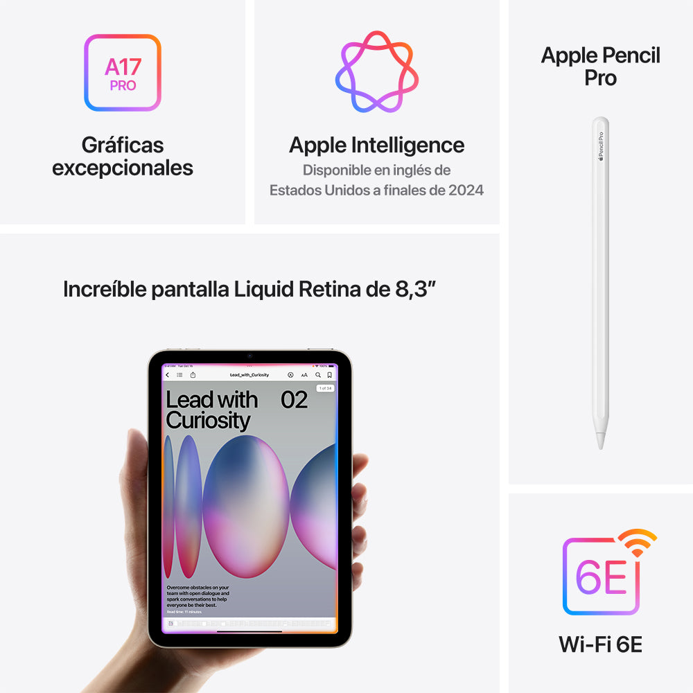 Conoce el iPad Mini A17 Pro 128 GB Azul| Mac Center