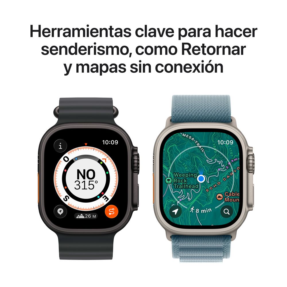 Apple Watch Ultra 3 GPS + Cellular • Caja de titanio negro de 49 mm • Correa Ocean negra