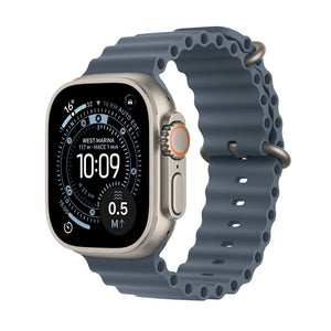 Apple Watch Ultra 3 GPS + Cellular • Caja de titanio natural de 49 mm • Correa Ocean azul ancla